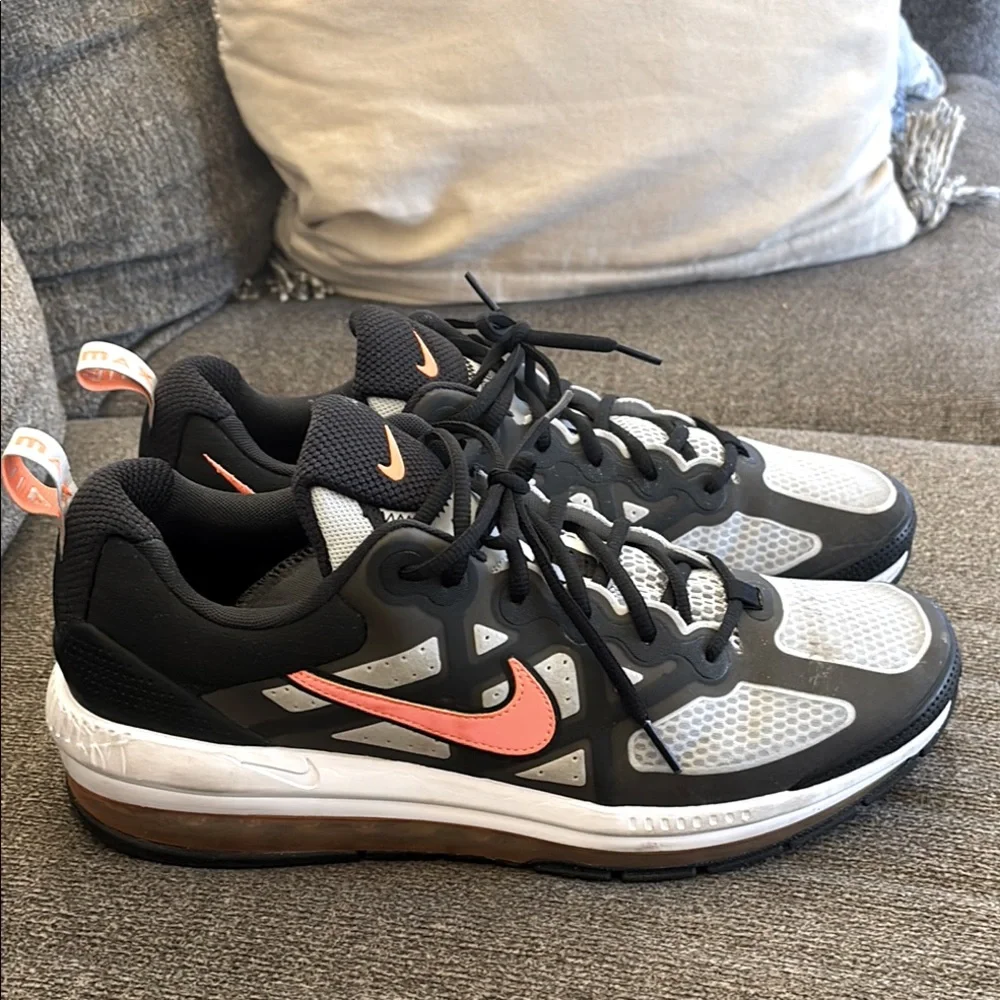 Nike Air Max Genome Gray & Black Bright Mango CW1648-004 Airmax Running Sneakers